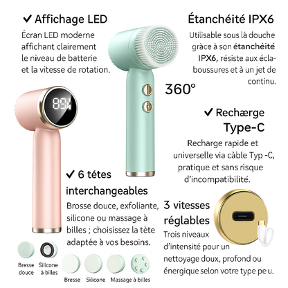 Brosse Nettoyante Visage 6 en 1