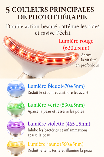 Appareil Beauté Visage & Cou – Technologie EMS & Photothérapie LED